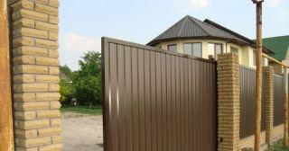 Купить откатные ворота из профнастила Ростов, цена от 1782 руб.